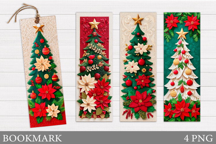 Christmas Tree Bookmark. Christmas Bookmark Sublimation example image 1