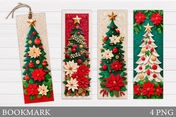 Christmas Tree Bookmark. Christmas Bookmark Sublimation