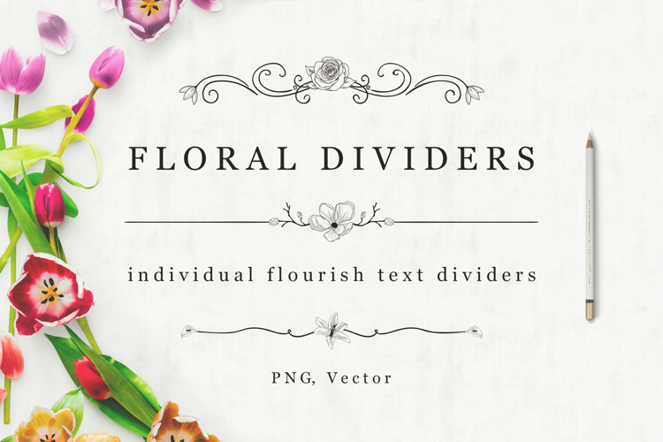 Flourish Dividers Text Frames