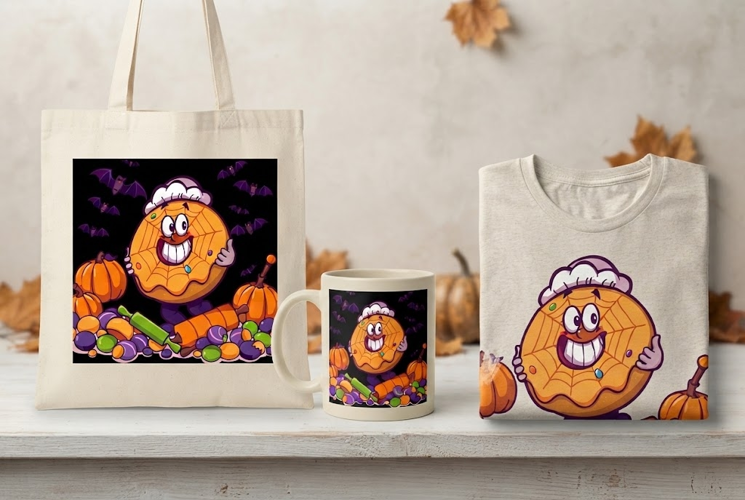 Halloween Pumpkin Pie PNG | Spooky Pie Chef Clipart