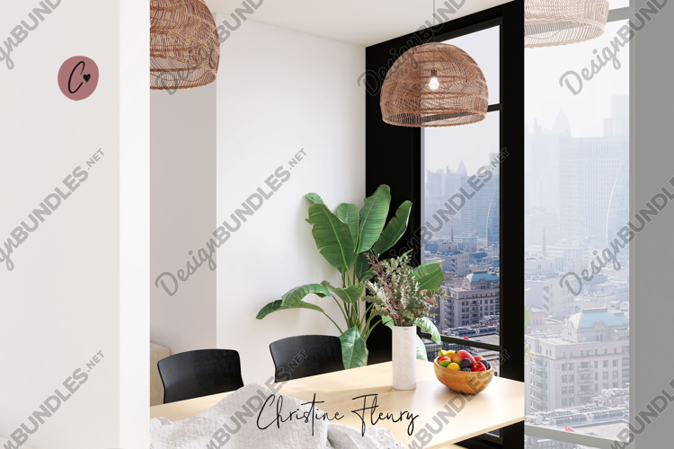 Modern Boho Interior Stock Photo