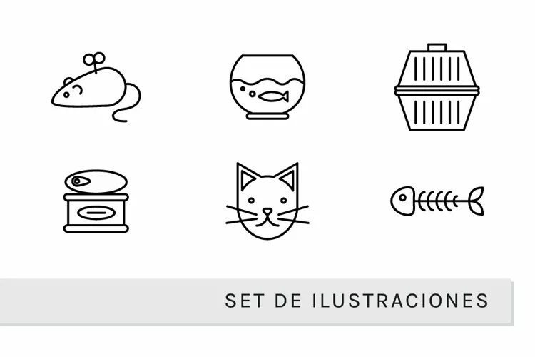 Set de Iconos de Gatos