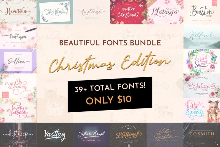 Special Christmas Handwritten Font Bundle example image 1