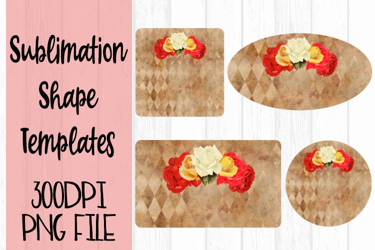 Vintage Rose Sublimation Templates