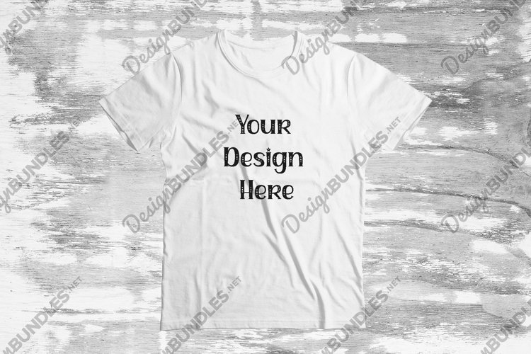 Gildan T-shirt Mockup White Shirt Flat Lay