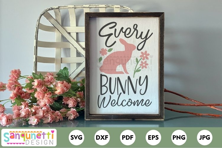 Every bunny welcome | Easter sign SVG example image 1