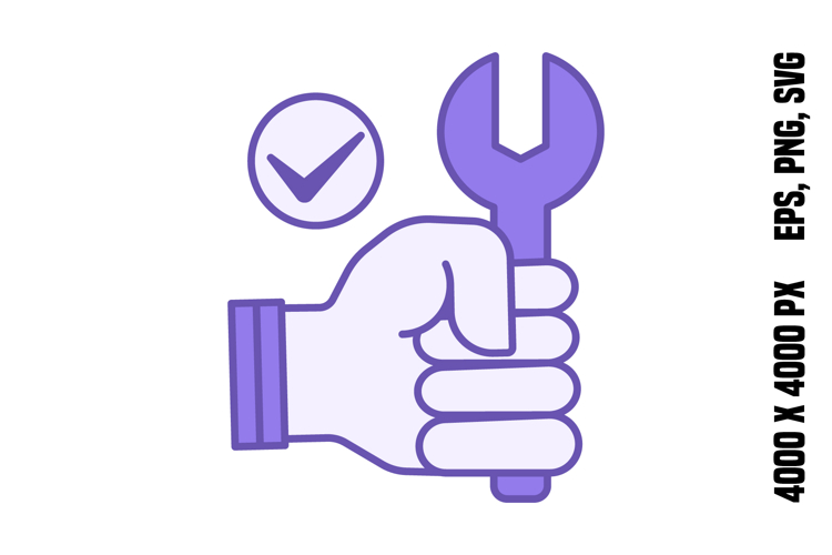 Colored Wrench Icon