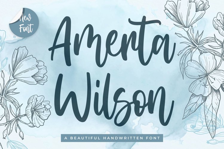 Modern Script Font - Amerta Wilson example image 1