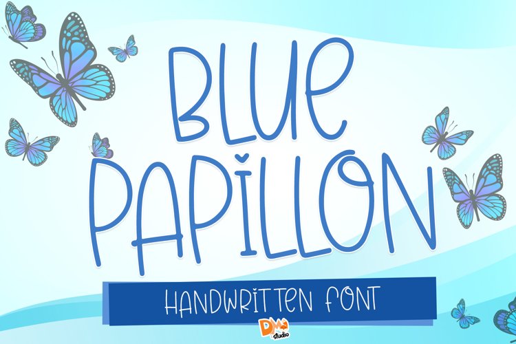 Blue Papillon - Cute Handwritten Font example image 1