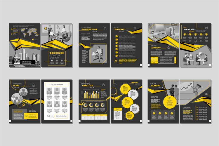 Brochure template concept creative design. example image 1