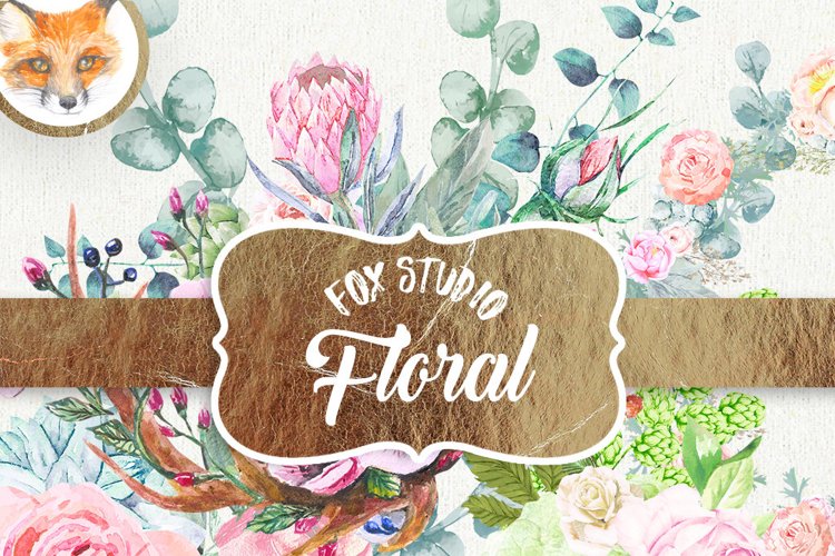 Watercolor Flowers Clipart, Peonies, Ranunculus, Wedding example image 1