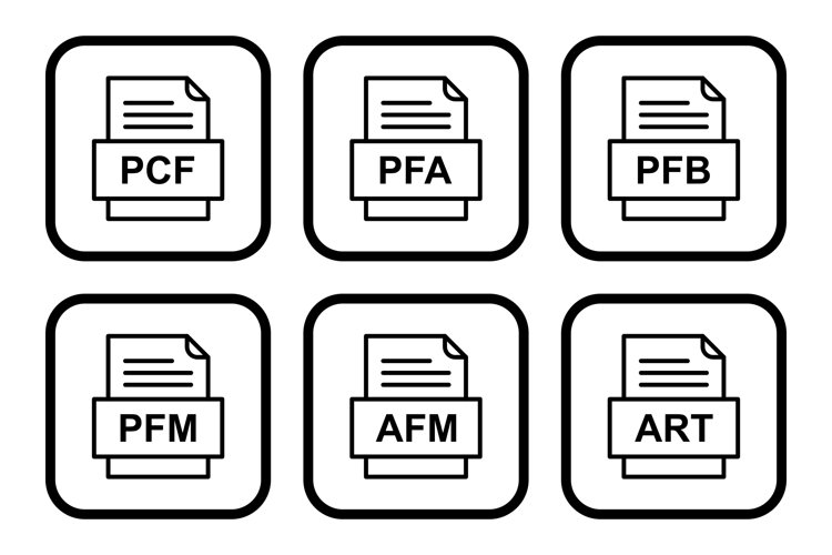 Set Of File Formats Icons
