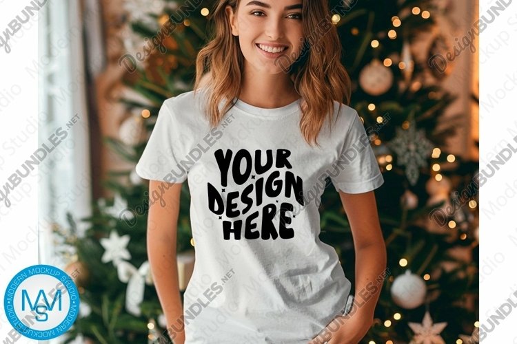 White Tshirt Mockup Image 14