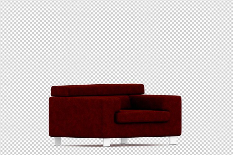 Isometric Arm Chair 3D isolated render
