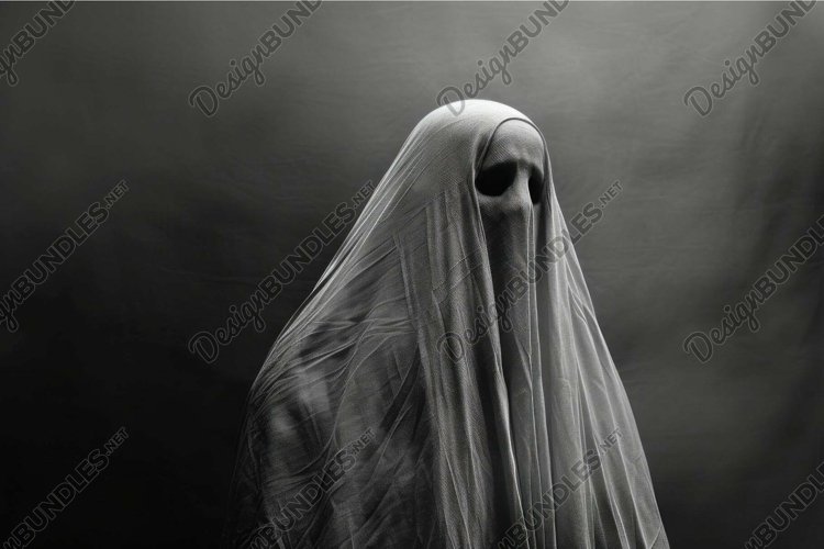 Mysterious figure shrouded in veil example image 1