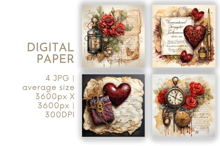 Valentines Digital Paper Image 19