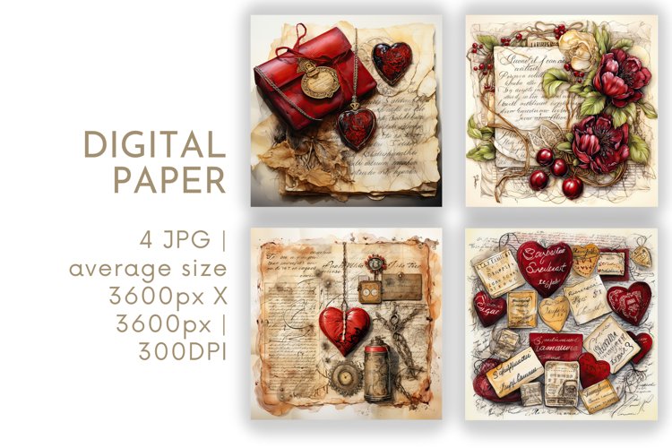 Valentines Digital Paper Image 18