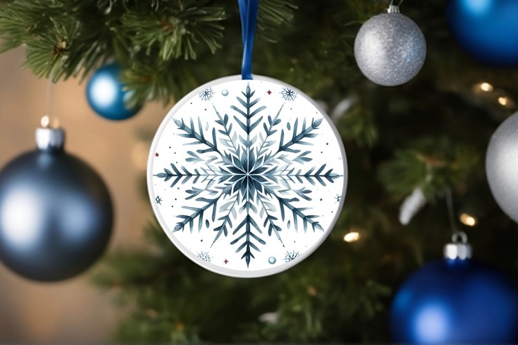 Round Christmas Ornament Sublimation|Clipart