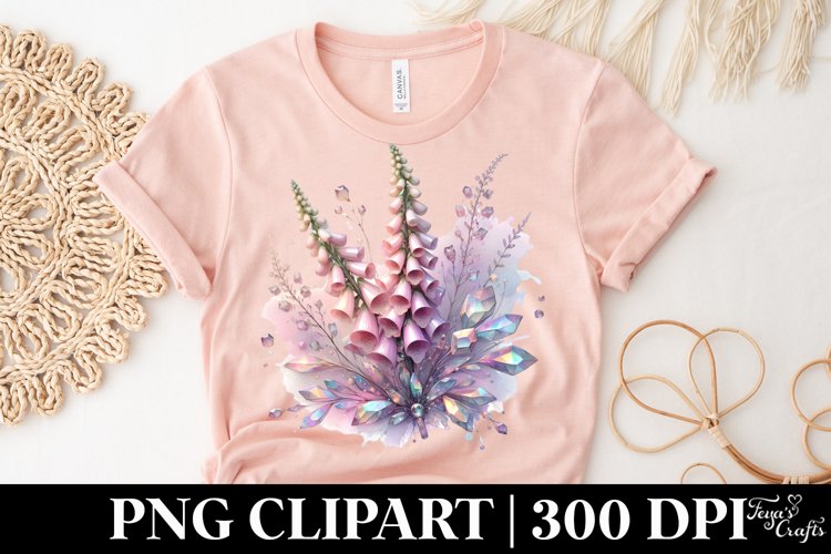 Abstract Pastel Shiny Foxglove Made of Material