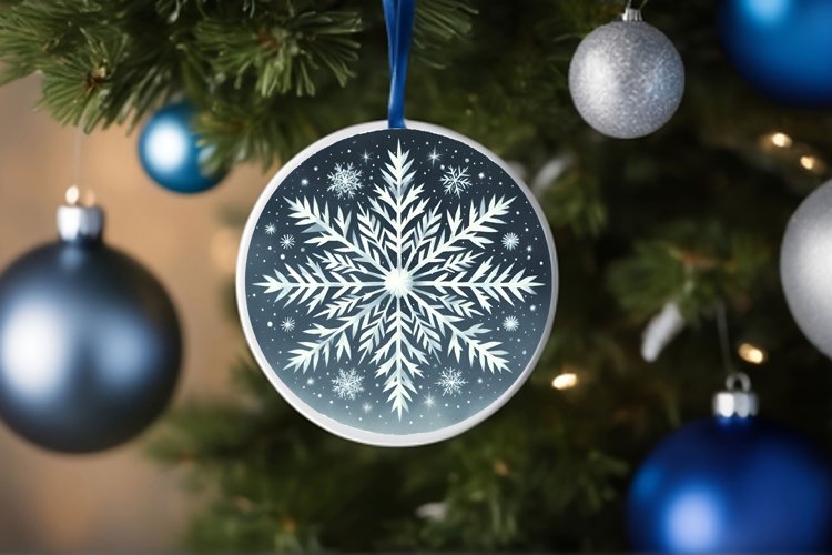 Round Christmas Ornament Sublimation|Clipart