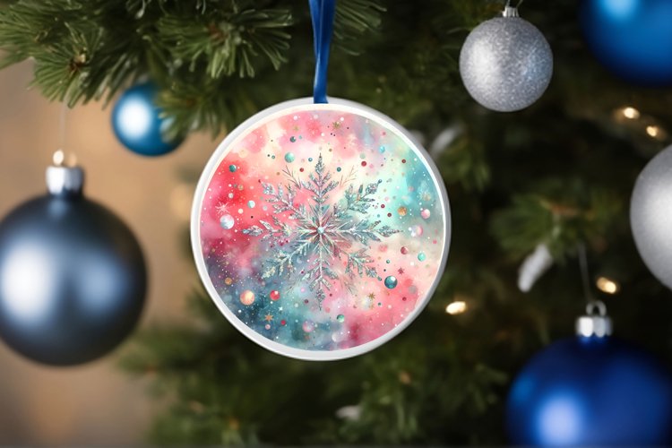 Round Christmas Ornament Sublimation|Clipart