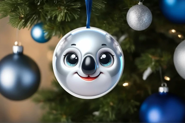 Shiny Christmas Face Round Koala