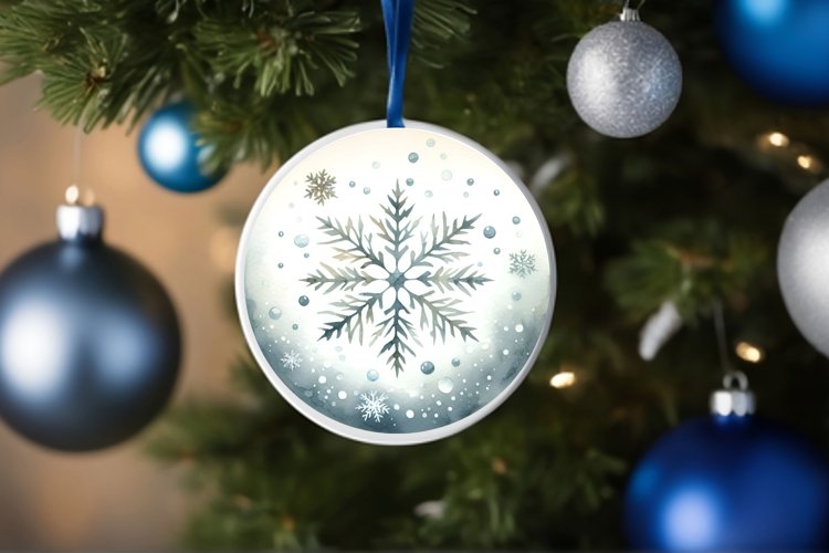 Round Christmas Ornament Sublimation|Clipart