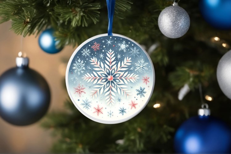 Round Christmas Ornament Sublimation|Clipart
