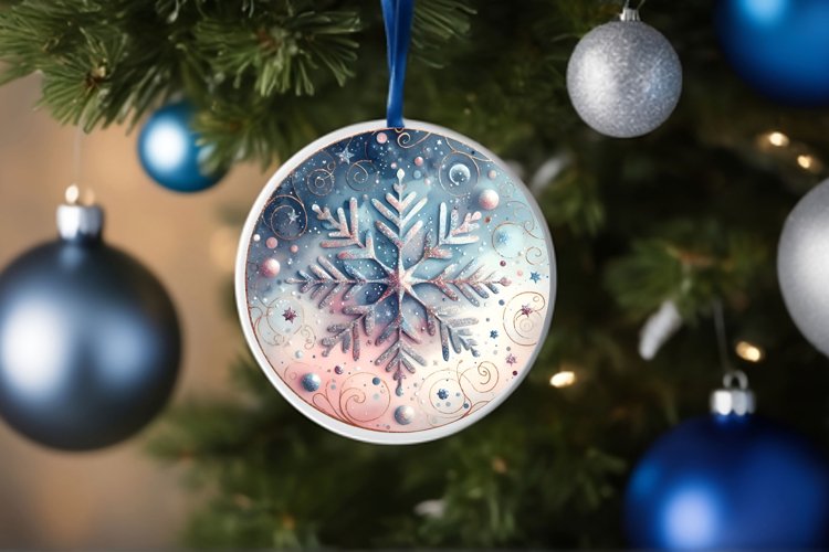 Round Christmas Ornament Sublimation|Clipart