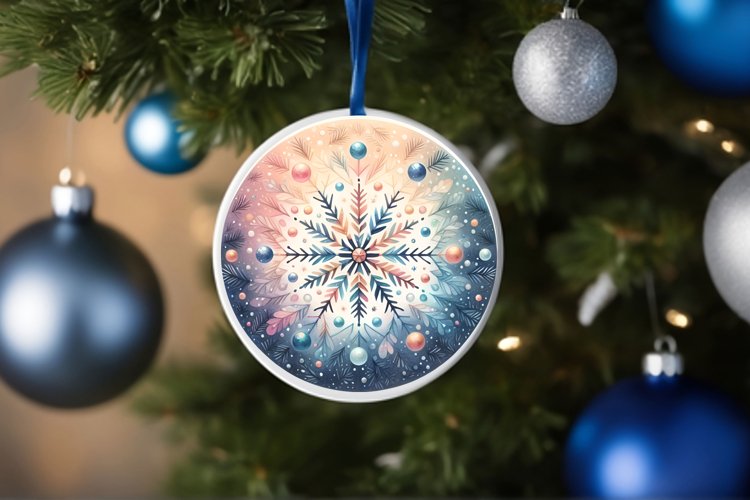 Round Christmas Ornament Sublimation|Clipart