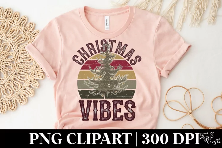 Christmas Vibes Clipart |Tshirt Design