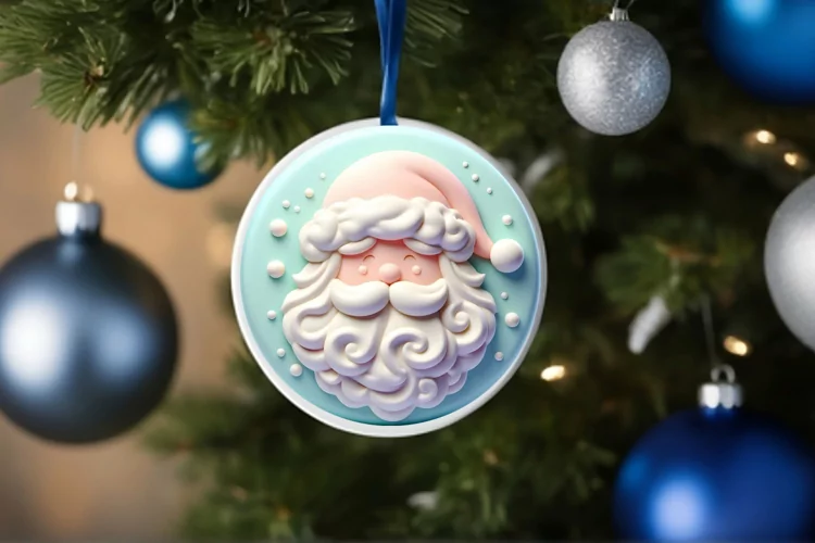 Round Christmas Ornament Sublimation|Clipart