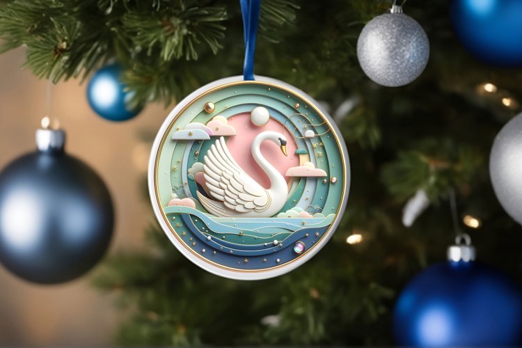 Round Christmas Ornament Sublimation|Clipart example image 1