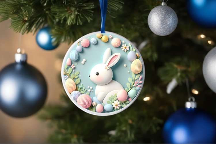 Round Christmas Ornament Sublimation|Clipart example image 1