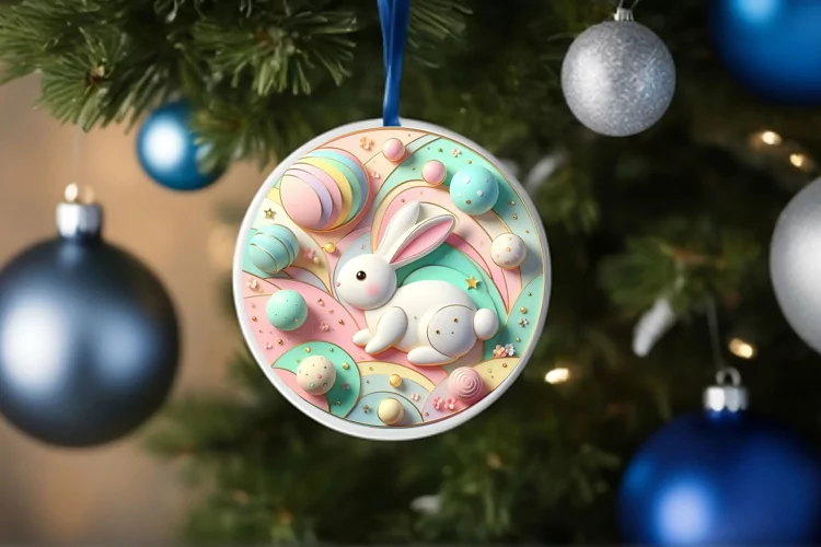 Round Christmas Ornament Sublimation|Clipart