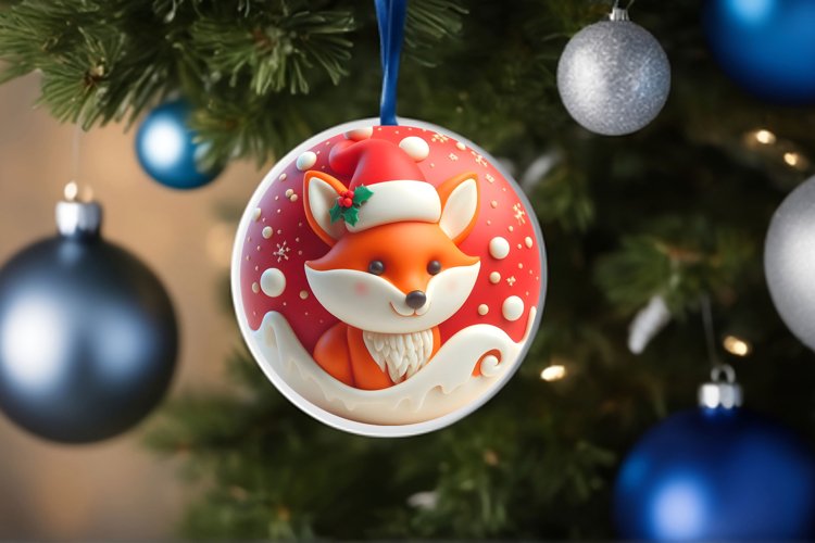 Round Christmas Ornament Sublimation|Clipart