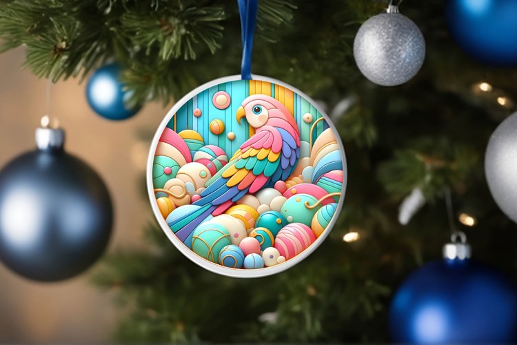 Round Christmas Ornament Sublimation|Clipart example image 1