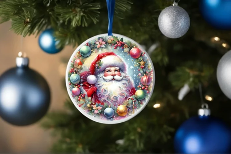 Colorfull Pastell Watercollor Christmass Image Featuring