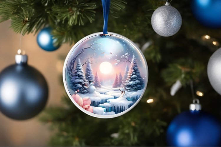 Round Christmas Ornament example image 1