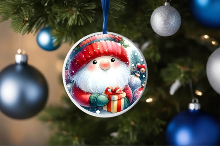 Round Christmas Ornament Sublimation|Clipart