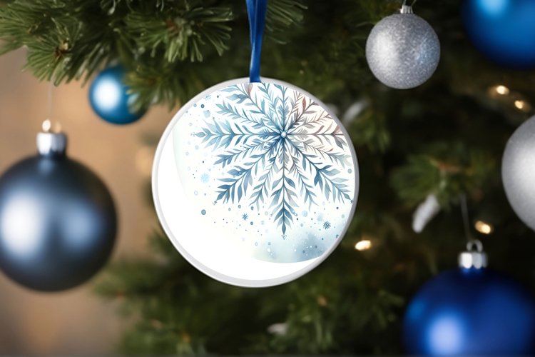 Round Christmas Ornament Sublimation|Clipart example image 1