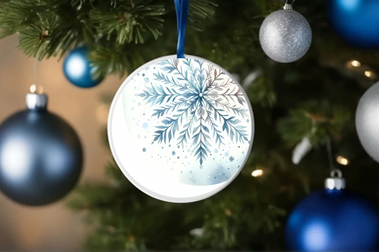 Round Christmas Ornament Sublimation|Clipart