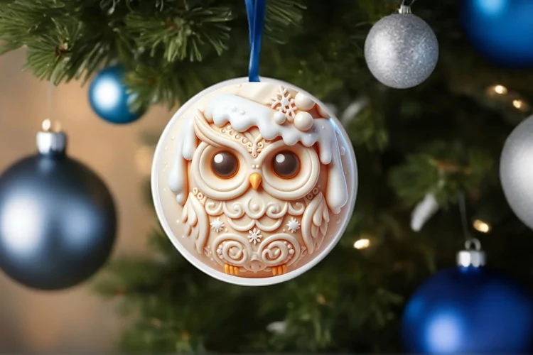 Round Christmas Ornament Sublimation|Clipart