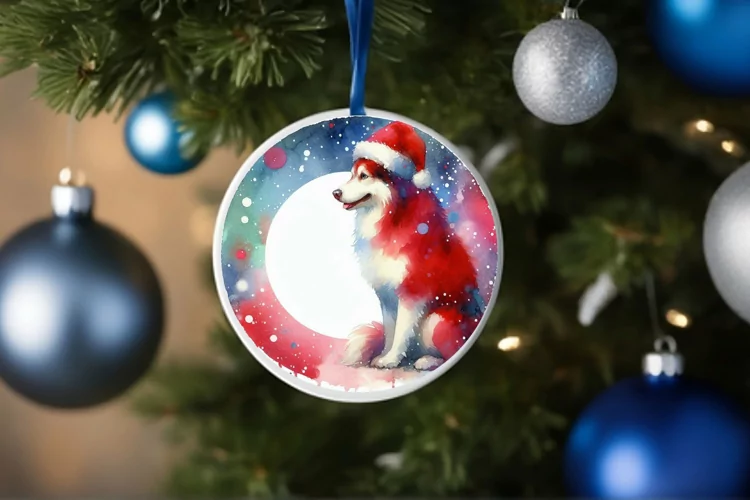 Round Christmas Ornament Sublimation|Clipart