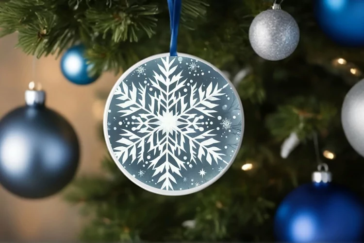 Round Christmas Ornament Sublimation|Clipart