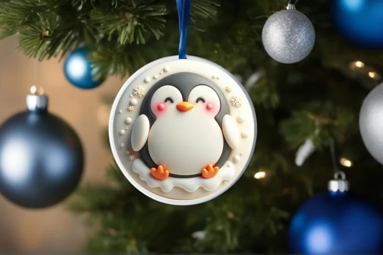 Round Christmas Ornament Sublimation|Clipart