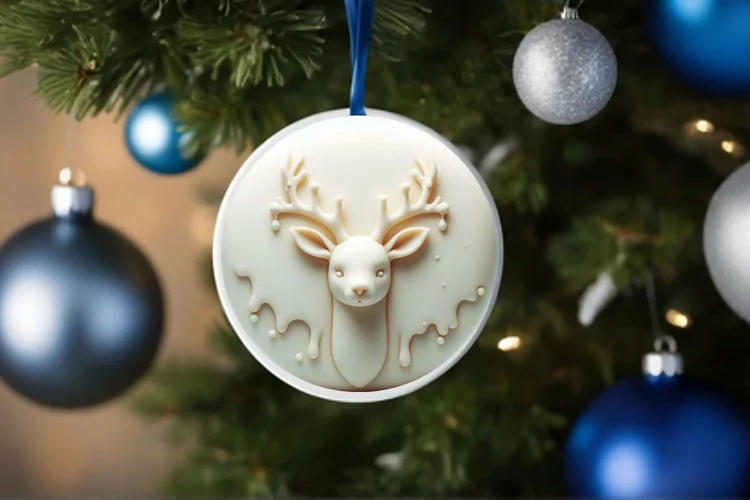 Round Christmas Ornament Sublimation|Clipart