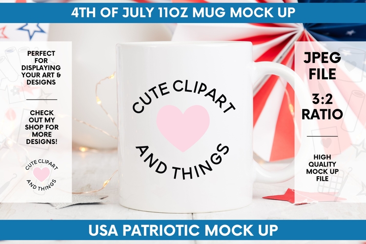 USA Patriotic Mock Up | 4th of July Mug Mock Up