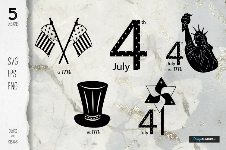 1776 svg design 4th July