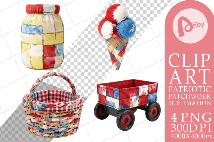 4th July Picnic Patchwork Sublimation